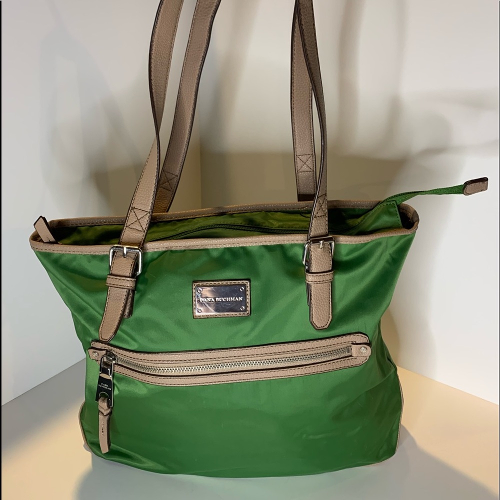 Dana Buchman Large Green Nylon Purse